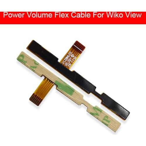 Power & Volume Flex Cable For Wiko View Side key Button On and off Switch Button Flex Ribbon Cable Repair replacement Parts
