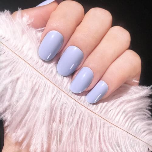 Artificial Fingernails Oval Short Press On False Nails With Glue Sticker Plastics Colored Full Cover Fake Nails Pops Nepnagels