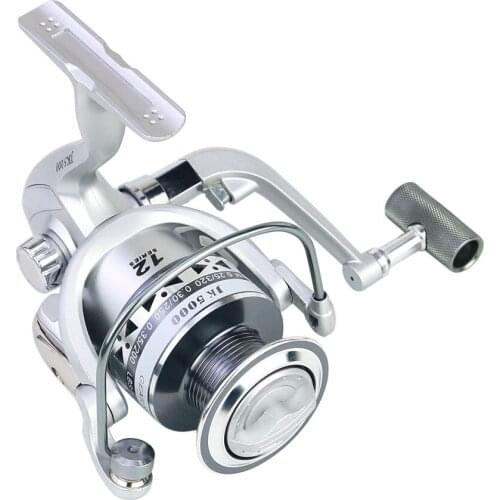 2 Colors Rock Fishing Wheel 5.2:1 All Metal Spool No Gap Spinning Reel Line Spool Anti-corrosion Fishing Reel