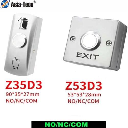 Zinc Alloy GATE DOOR Exit Button Exit Switch NO/NC/COM Door Access Control System Door Push Exit Door Release Button Switch