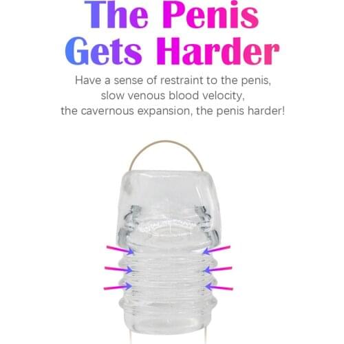 For Adult Cock Ring Sex Penis Rings Toys for Men Penis Extender Male Chastity Device Lock Sperm Scrotal Bound Massager Sex