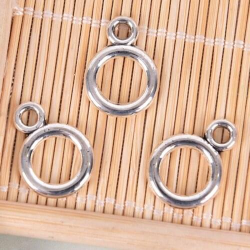 20pcs Necklace Bracelet DIY Jewelry Parts Accessories Stainless Steel Round Clasps Open Ring Clasp Toggle Clasps End Connectors