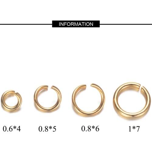 Lyvior 1.6-3.1 Inches Stainless Steel Color Opening Ring DIY Fashion Jewelry Accessories Crescent-Shaped Gold-Plated Engagement