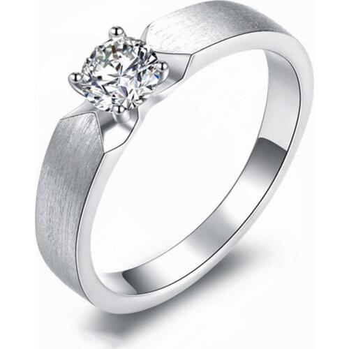 S925 sterling silver rings men diamond platinum proposal marriage luxury exquisite elegant gift original design