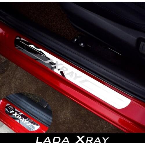 Car XRAY 2015-2018 Car Door Sill Trim Covers Stainless Steel Door Sills Scuff Plate for LADA XRAY 2015-2019