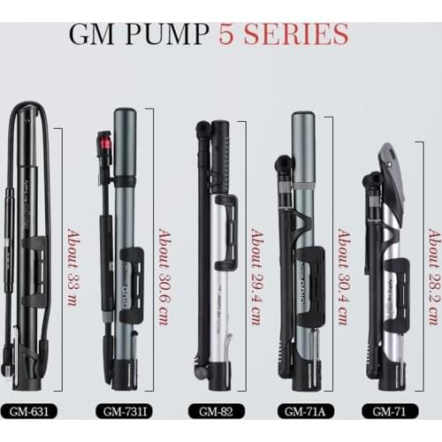 GIYO Cycling Bicycle Pump140 PSI Portable Floor Air Inflator Pump MTB Foldable Bike Ball Aluminum Alloy Presta / Schrader Valve