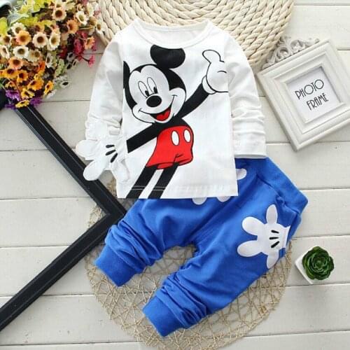 Baby Boy Mickey Baby Boy Clothes Disney Clothing Set Girls Boutique Outfits Casual Newborn Minnie Clothing Bebes Sports Children