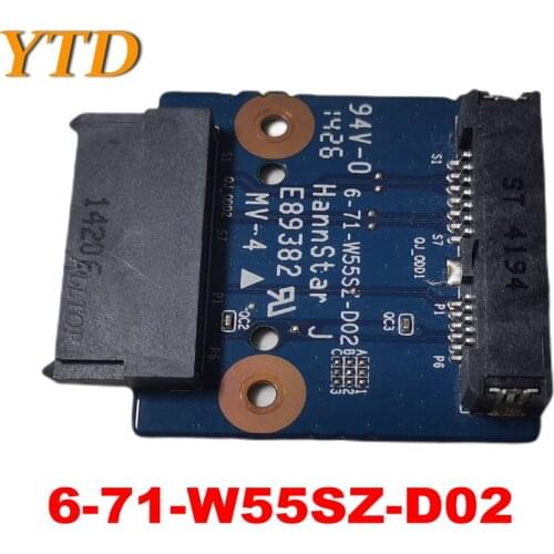 Original for CLEVO Stone W550su SATA DVD Connector Board 6-71-W55SZ-D02 tested good free shipping