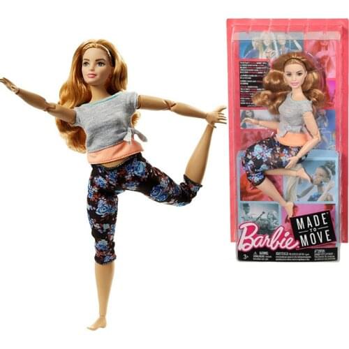 Original Barbie Gymnastics Joints Move Girl Toys and Fashion Doll Educational Toy Girl Christmas Birthday Toys Gift