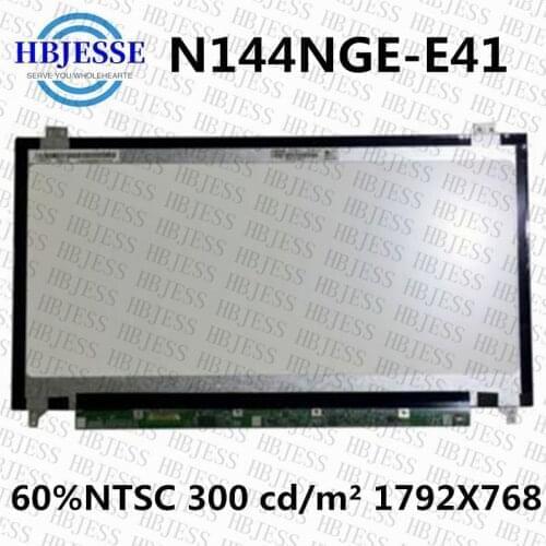 Original Perfect N144NGE E41 N144NGE-E41 14.4 inch LED LCD Screen For Toshiba satellite U840W U845W U800W Laptop display matrix