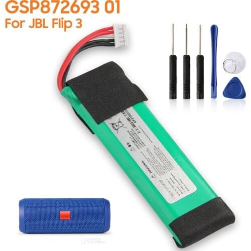 Original Replacement Battery GSP872693 01 For JBL Flip 3 Flip3 Authentic Battery 3000mAh