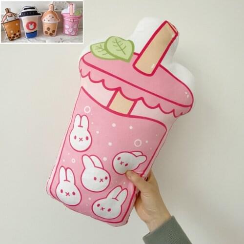 45cm Plush Toy Cute Pillow Hugs Milky Tea Coffee Waist Pillows Staffed Cushion For Girls Nap Pillow Women Vanlentines Day Gift