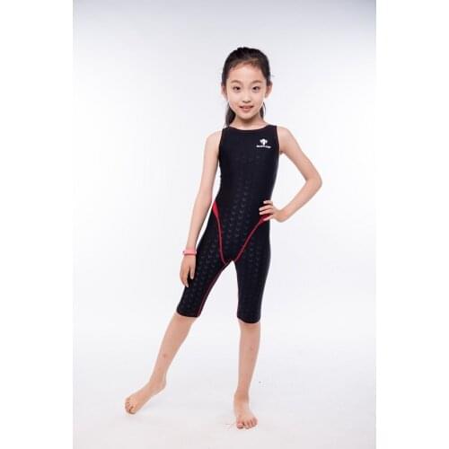 Girl One Piece Professional Water Sports Racing Competition Sexy Leotard Tight Kids Bodybuilding Bathing Suit Surfing SwimWear