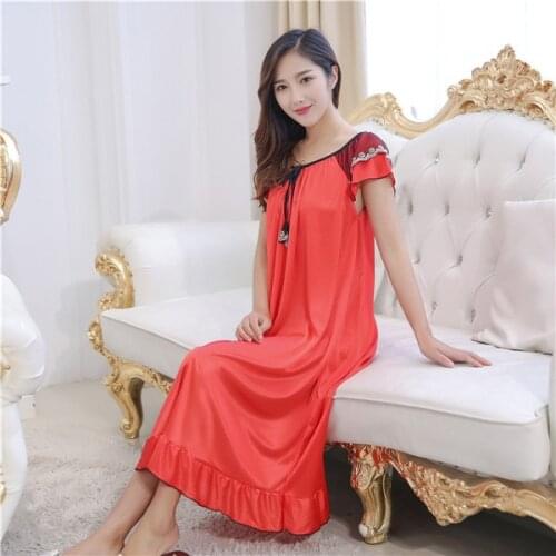 Sexy Nightwear Long Dress Luxury Nightgown Women Casual Night Dress Ladies Home Dressing Hot Women Night Gowns Sleepwear New Hot