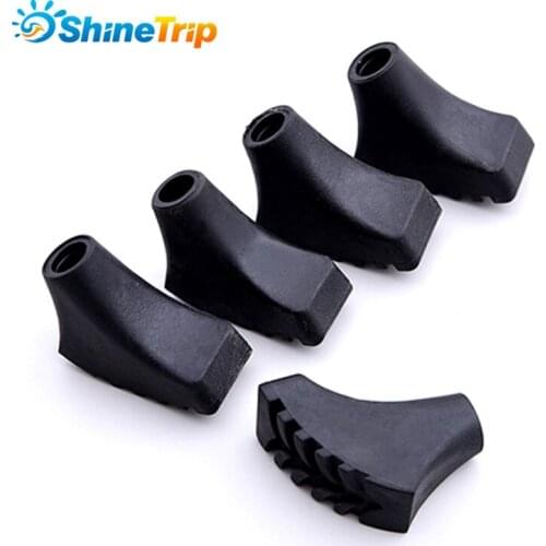 ShineTrip 6Pcs Trekking Pole Nordic Walk Stick Cane Climb Replacement Alpenstock Outdoor Camp Hike Protector Cap Tip Rubber