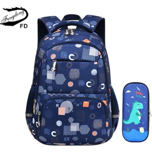 Fengdong 2pcs/set school bags for teenage girls hard EVA pen pencil case large orthopedic backpack student pink purple book bag