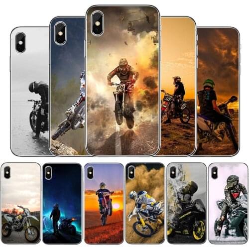 Moto Cross Motorcycle Silicone phone case For iphone 11 Pro MAX 5 6 7 8 9 10 X XS XR XSMAX Plus SE 2020 Back Cover Shell