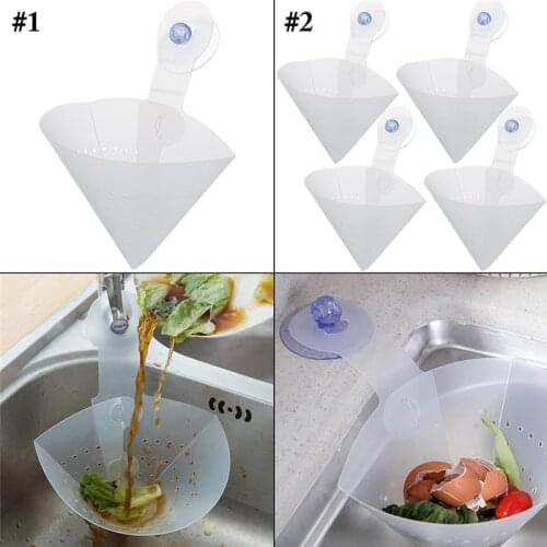 Foldable Kitchen Sink Strainer Self-Standing Sink Filter Food Vegetable Sink Stopper Drain Filter Kitchen Anti-Blocking Gadgets
