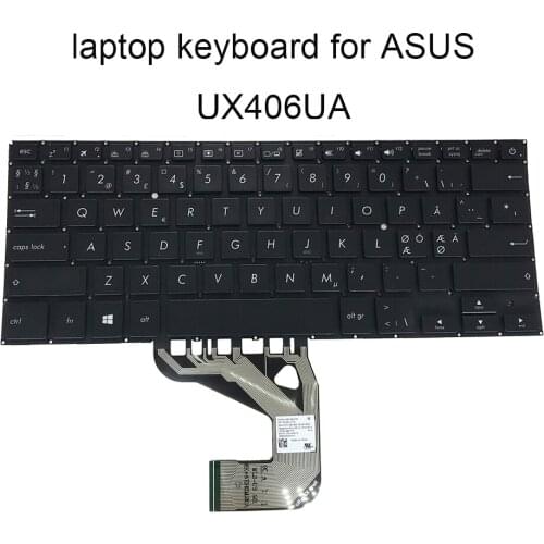 Replacement keyboards UX406 Backlight keyboard for ASUS UX406UA NE Norway black laptop KB 0KNB0 2628ND00 NSK WL21N new works