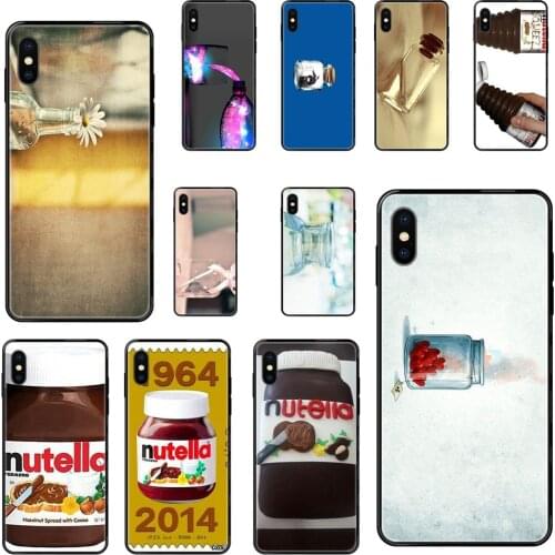 Nutella Bottle Comfortable Black Soft TPU Phone Cover Case Capa For Xiaomi Redmi 3S 4X 4A 5 5A 6 6A 7 7A 8 8A 8T 9 9A K20 K30