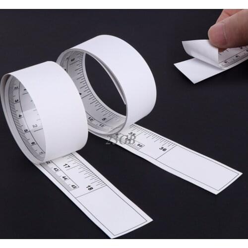 45cm/90cm Self Adhesive Metric Measure Tape Vinyl Silver Rulers For Sewing Machine Sticker M11