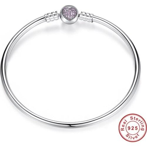 Authentic 925 Sterling Silver Bangles & Bracelet for women,925 silver womens cuff bangles for DIY charms beads,925 bracelet 904