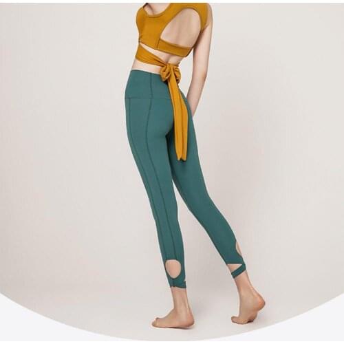 Women Yoga Pants High Waist Naked Feeling Nylon Tummy Control Workout Leggings Breathable Fitness Sports Yoga Clothing