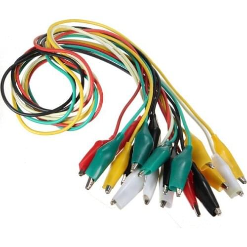 10Pcs 50cm Alligator Clips Doubl e-ended Clips Crocodile Cable Alligator Jumper Wire Test Leads Alligator Clips Set