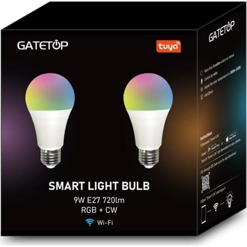 2PCS Voice Control 9W RGB Smart Light Bulb Dimmable E27 B22 WiFi LED Magic Lamp AC 220V Work with Alexa Google Home