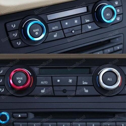 3 colors decorative Auto Air Conditioning Knob button Ring cover trim Car styling For BMW X1