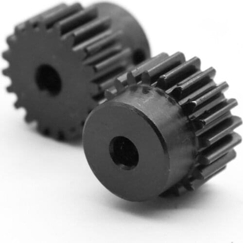 3pcs Spur Gear With Step 45# Steel 15 18 20 24 25 30 Teeth 1 Module Convex Gear Black Surface