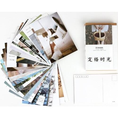 30 Pcs/Set Creative Freeze Time Postcard/Greeting Card/Message Card/Birthday Letter Envelope Gift Card Two sizes