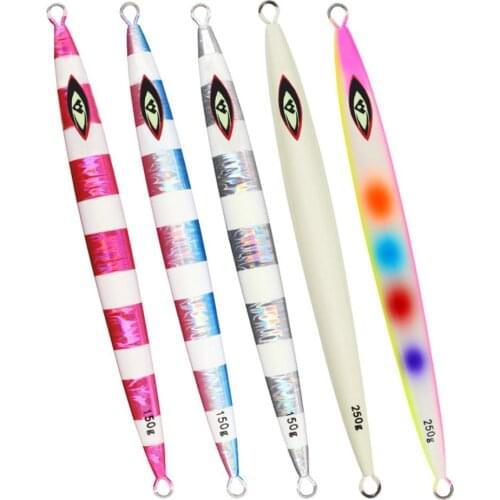 5PCS Zebra Jig Deep sea Fishing Jigging Glow Jigbait Spoon Lure baits 80/100g