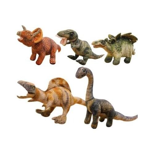 5 Styles Cartoon Simulation Dinosaur Plush Toys Soft Pillows Lifelike Tyrannosaurus Stuffed Doll for Boys Kids Birthday Gift