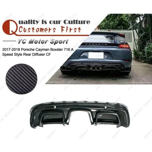 Car Accessories Carbon Fiber Arma Style Rear Bumper Diffuser Fit For 2017-2018 Cayman Boxster 718 Rear Diffuser Lip