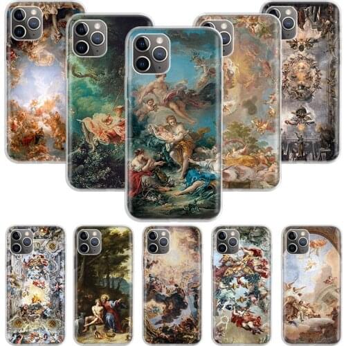 Palace of versailles The Creation of Adam Case for Apple iphone 11 12 Mini Pro XS Max XR X 7 8 6 6S Plus 5 5S SE 10 Ten Gift Sil