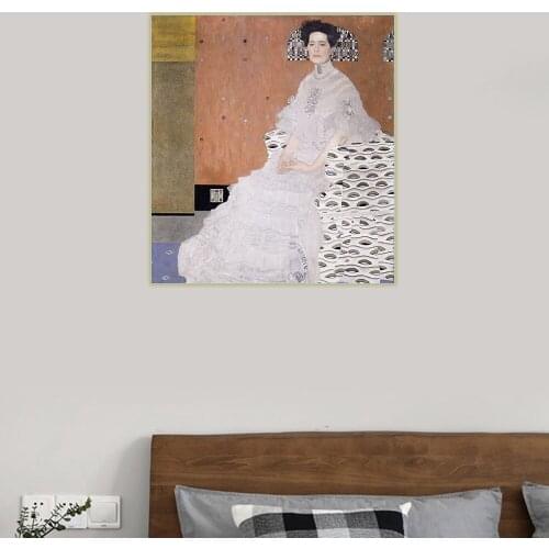 Citon Gustav Klimt《Portrait of Fritza Riedler》Canvas Art Oil Painting Artwork Poster Picture Wall Decor Home Interior Decoration