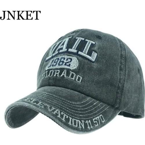 JNKET Embroidery Unisex Washed Baseball Cap Worn-out Style Baseball Hats Snapbacks Hats Hip Hop Cap Casquette Gorras