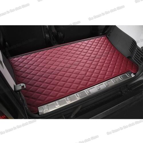 Leather Car Trunk Mat Cargo Liner for smart fortwo C453 A453 2017 2018 2016 2019 2020 2021 Boot Carpet Accessories Auto