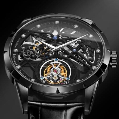 Aesop Flying Tourbillon Mens Mechanical Watches Limited Edtion Male Skeleton Watch for Men Automatic Luxury Relogio Masculino