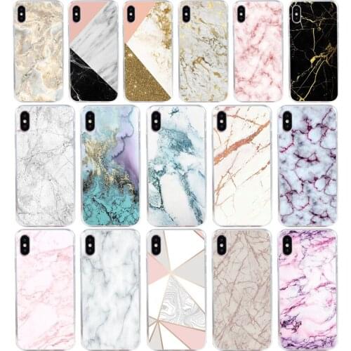 264H gold marble Soft Silicone Tpu Cover phone Case for iphone 5 5s se X XR XS Max case