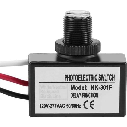 NK-301F Outdoor Security Photo Electric Resistor Light Sensor Control Switch 50/60Hz Photoelectric Switch 120VAC-277VAC