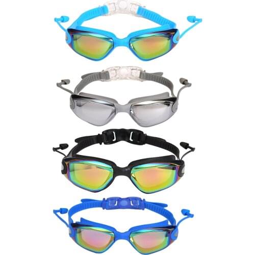 Swimming Goggles w/Adjustable Strap Wide Vision Swim Glasses for Adult Youth