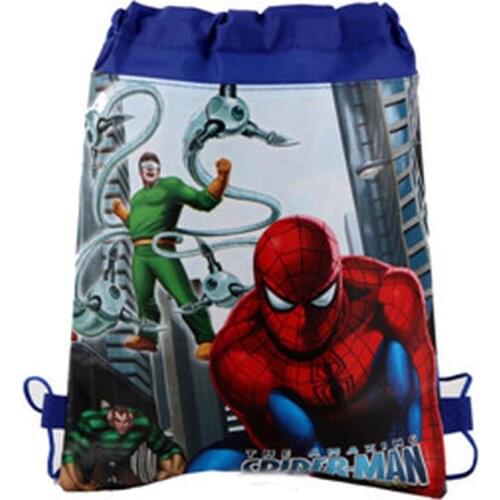 Original Disney Anime spiderman Storage bag superhero spider-man Figure Bundle Pocket Bag Toys Anmie Figure Toys for Children