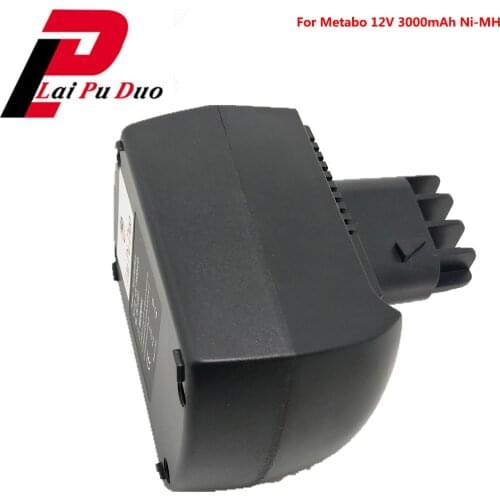 12V Ni-MH rechargeable battery 3000mah for Metabo cordless Electric drill screwdriver BZ12SP BS 12 SP BSZ 12