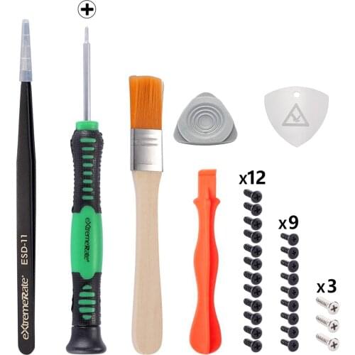 EXtremeRate PH00 Screwdriver Repair Kits with Spare Screws Tweezers Prying Tool ＆ Cleaning Brush for PS5 Controller