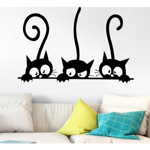Cute Modern Cat Wall Stickers Home Wall Decal Animal S Wall Decal Vinyl Wall Decal Stickers Mural Vinyl Removable FB-83