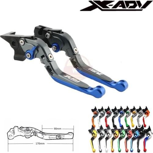 With X-ADV Logo CNC Aluminum Motor Brake Clutch Levers For Honda X-ADV 750 XADV X ADV 750 2017 2018 Motorcycle Adjustable Brakes