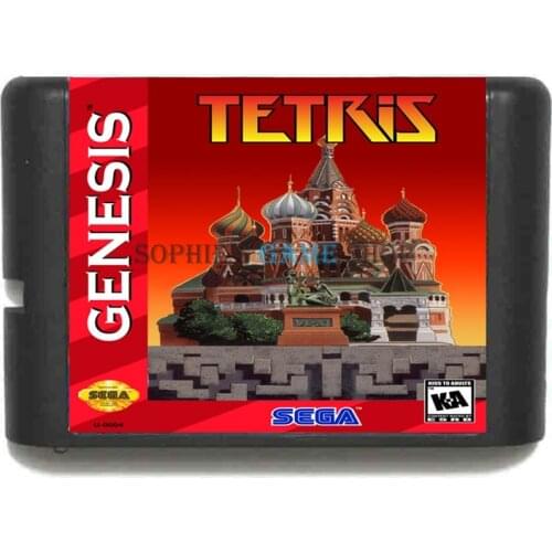 Tetris 16 bit MD Game Card For Sega 16bit Game Player