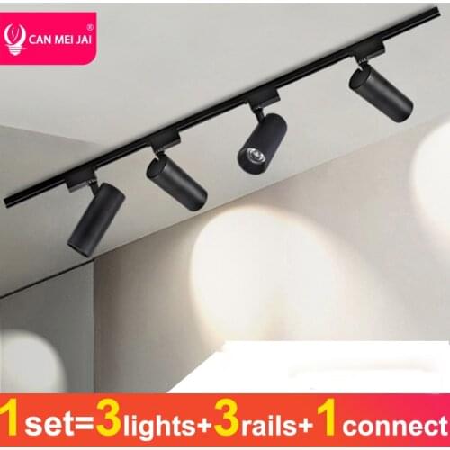 Track Light Led Spot Lights 220V COB Track Lamp Led Rail Spotlights 12W 20W 30W 40W Fixture Lighting for Clothing Store Home